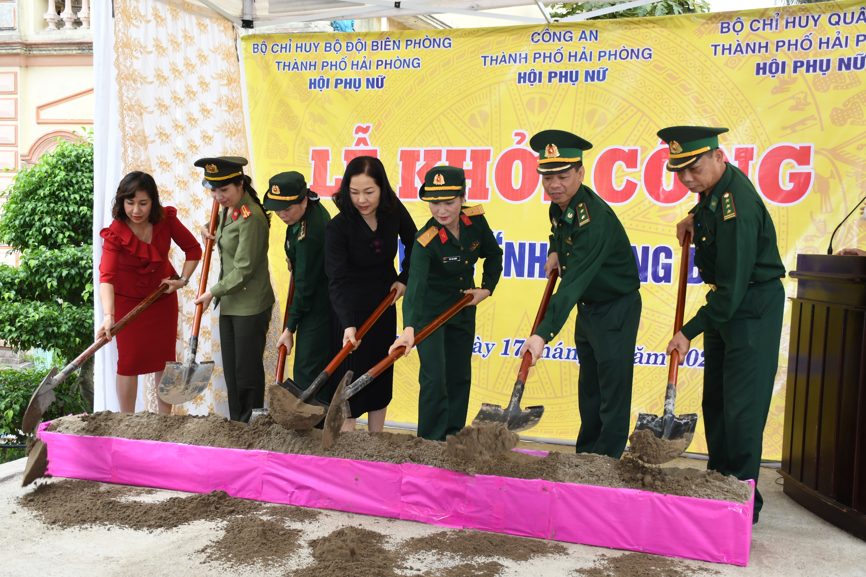 Hội Phụ nữ CATP, Hội Phụ nữ Bộ Chỉ huy Quân sự thành phố, Hội phụ nữ BĐBP thành phố: Khởi công “Nhà đồng đội”